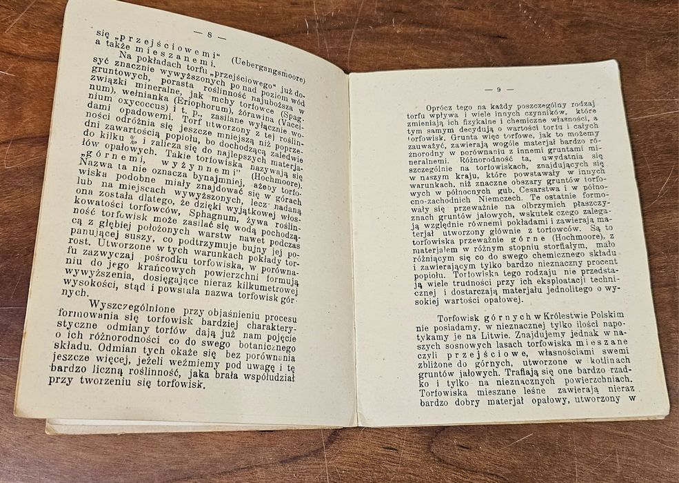 Książka - Jak postępować żeby z torfowisk wyciągnąć korzyści, 1914r.