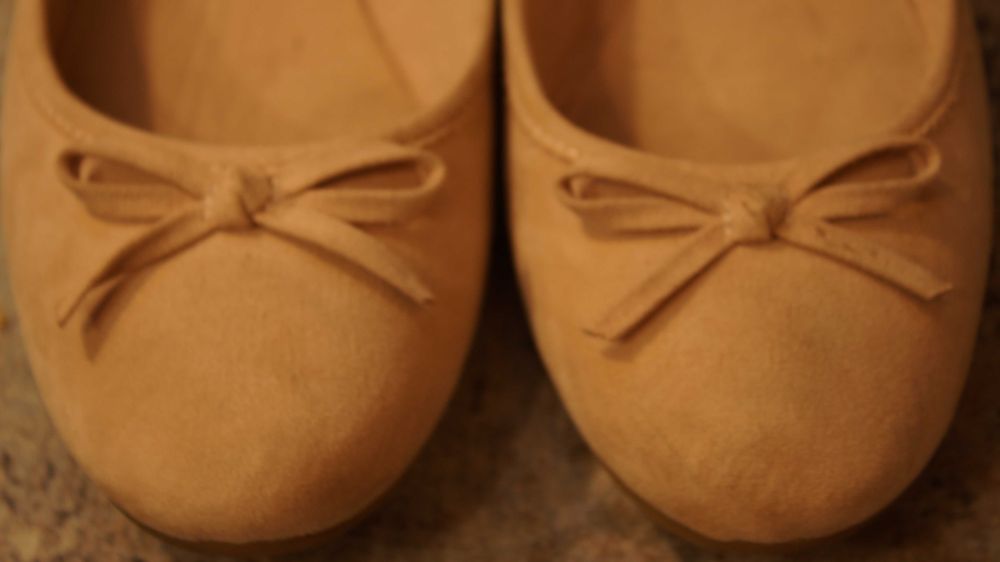 pudrowo różowe baleriny 38