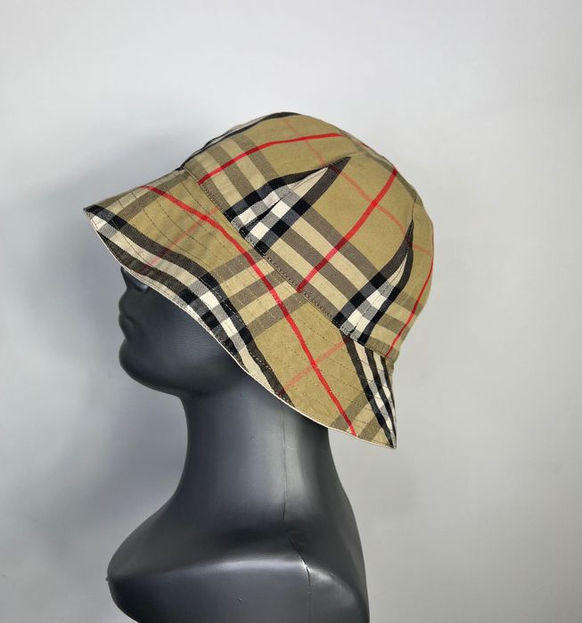 Dwustronny Kapelusz Burberry W Kratę Bucket Hat