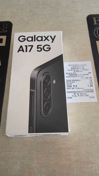 SAMSUNG A17 5G jak NOWY czarny paragon Play Gwar.Producenta 24M!BEZ BLOKAD BEZ RAT