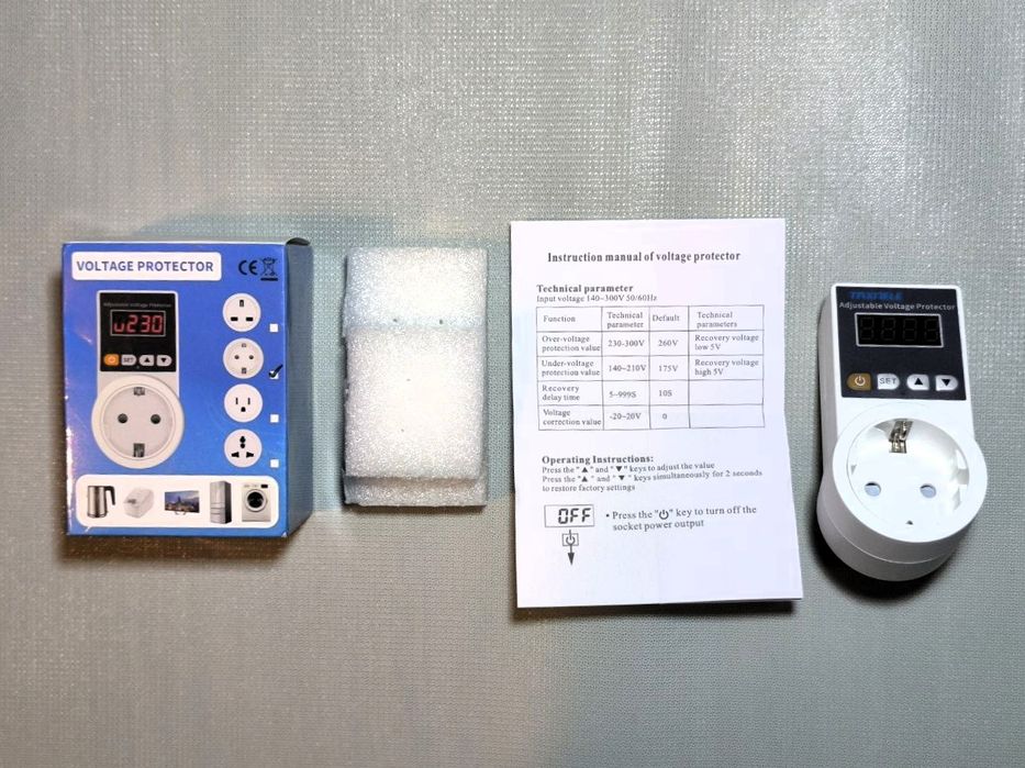 Регульовані реле напруги (відсікачі) TAXNELE і TOMZN з дисплеєм НОВІ