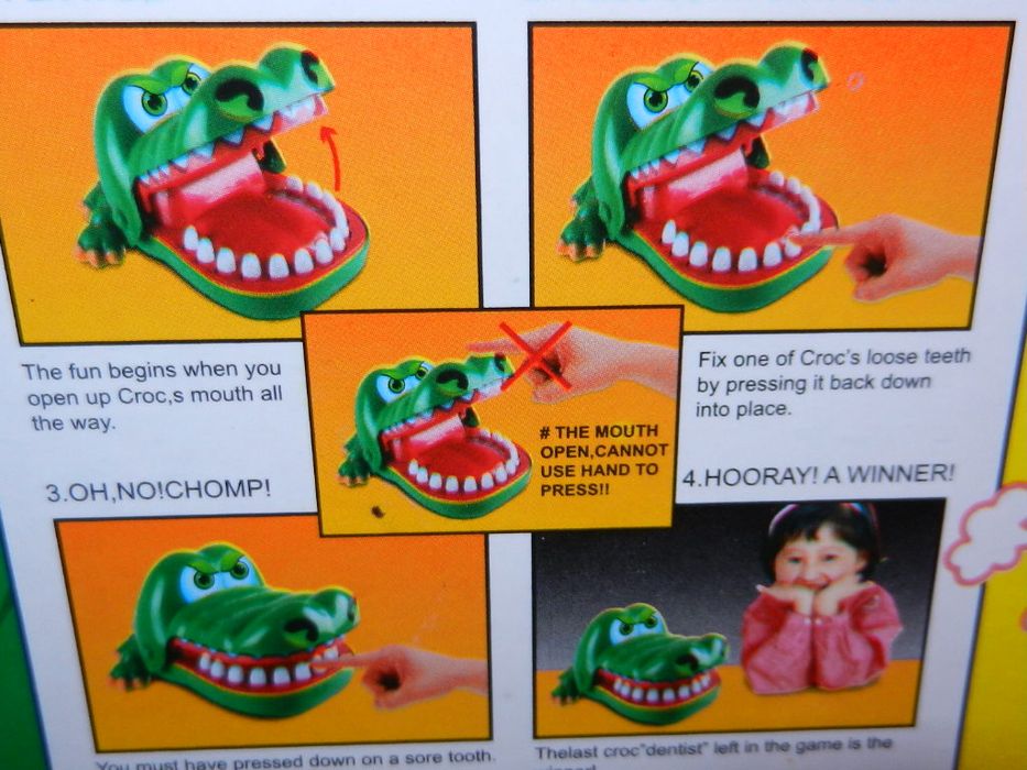 krokodyl - wilk u dentysty naciśnij ząb gra interaktywna
