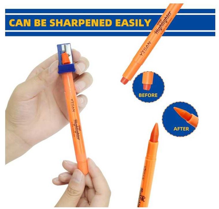 Markery żelowe YISAN 8 sztuk żywe kolory