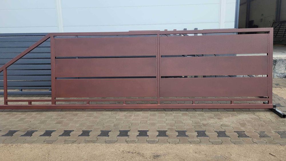Brama panel z blachy oc+Kolor 4mx1,42m Producent