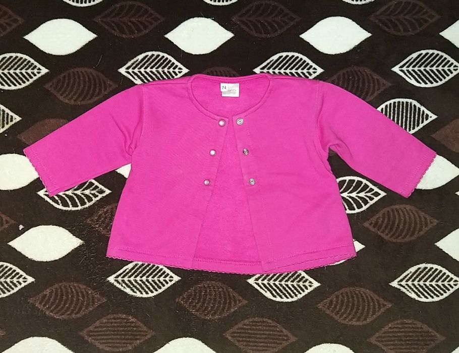 Ocieplany sweterek dla dziewczynki roz. 74