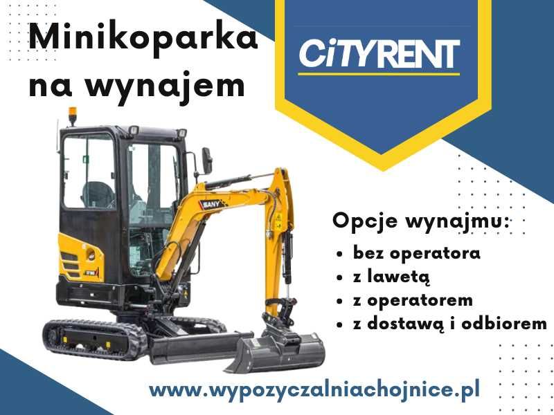 Wynajem minikoparki 1,8T