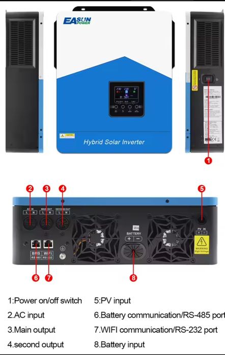 Inversor solar 6.2 kW 48 volts
