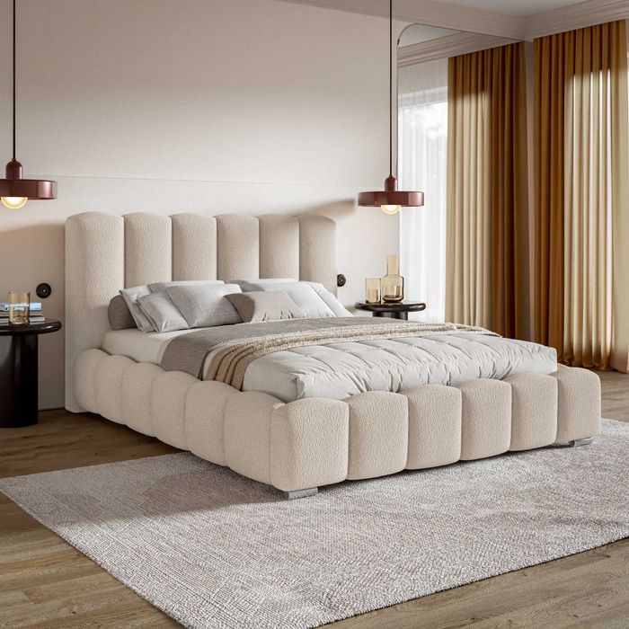 Łóżko tapicerowane bubble GRAND 160x200 180x200  dostawa w 2 tyogdnie