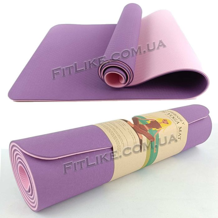 Потужні спортивні коврики/каремати/килимки TPE 8 мм для фітнеса/йоги