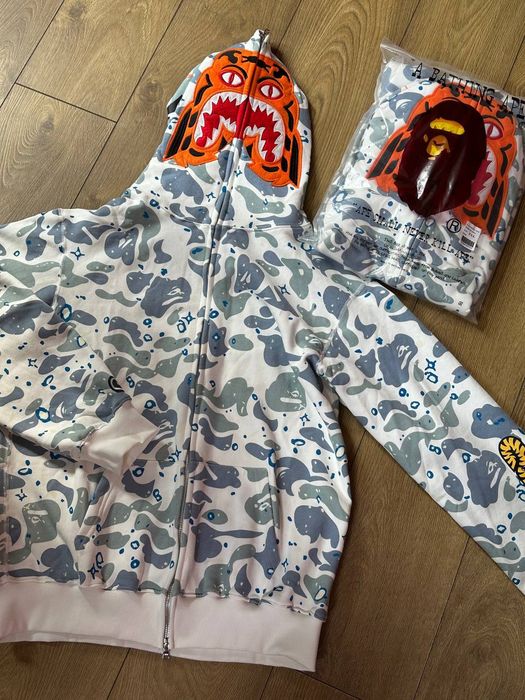 БЕЗ ПРЕДОПЛАТИ Bape Tiger full zip Hoodie зип худи бейпи тигруини