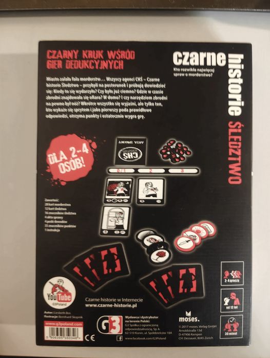 Czarne historie śledztwo - gra planszowa