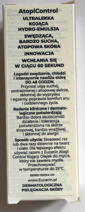 Eucerin AtopiControl kojąca hydro-emulsja