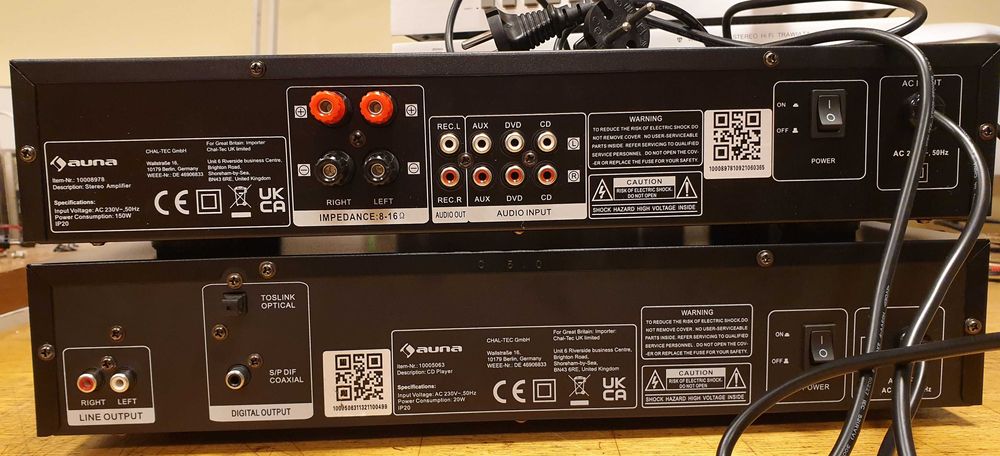 AV2-CD509 czarny player i AV2-CD508BT srebrny wzmacniacz + piloty nowe