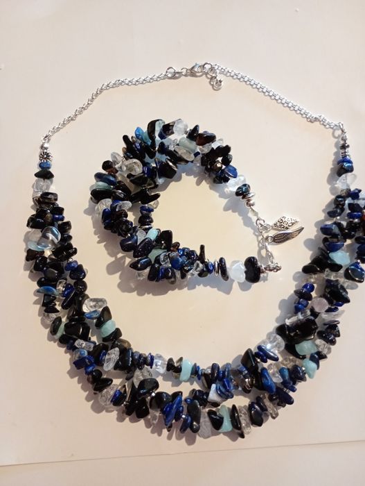 Okazały komplet ładne naturalne Koral Cytryna Kwarc