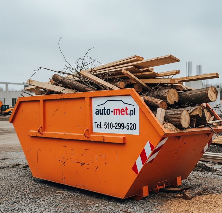Wywóz gruzu, śmieci, odpadów zielonych. Kontenery na gruz Szczecin..