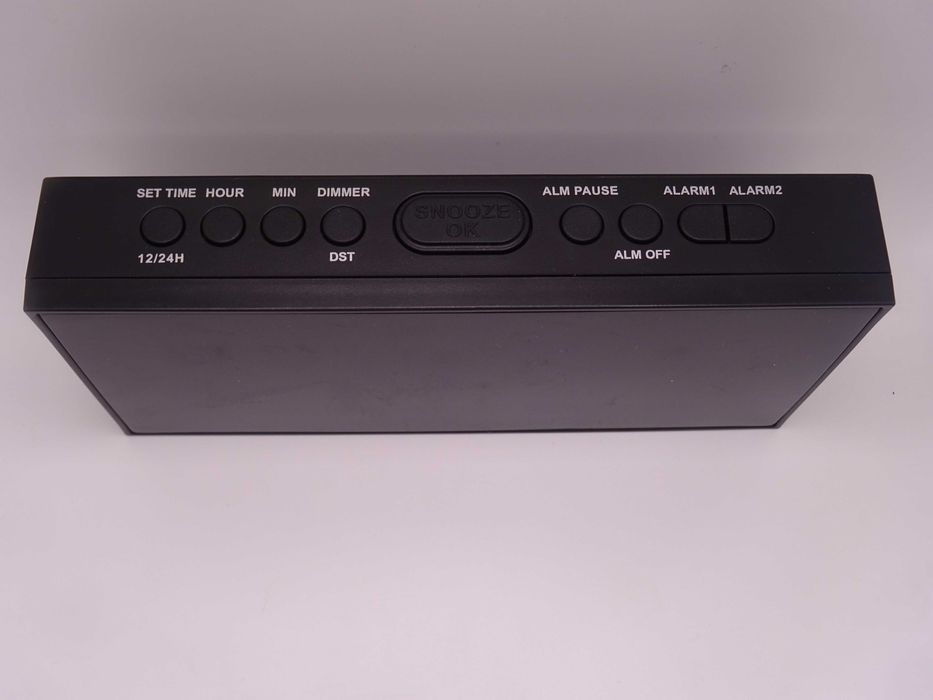 Zegar Budzik czarny 17cm