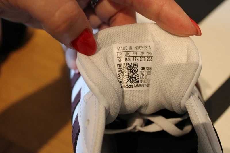 Sapatilhas Adidas VL Court Branco & Castanho Tamanho 42 (Novas)