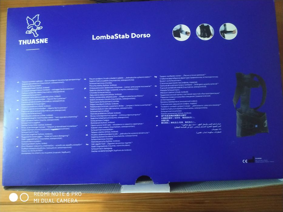 Cinta de suporte toracolombar