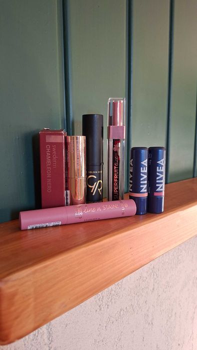 Balsam Swederm Chameleon Nero + lip stain rozświetlacz tint pomadki