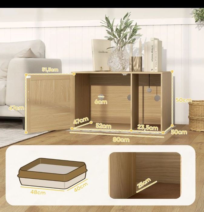 Caixa cama/WC para gato