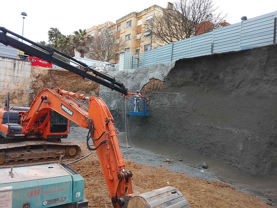 Projeção de betão Gunite