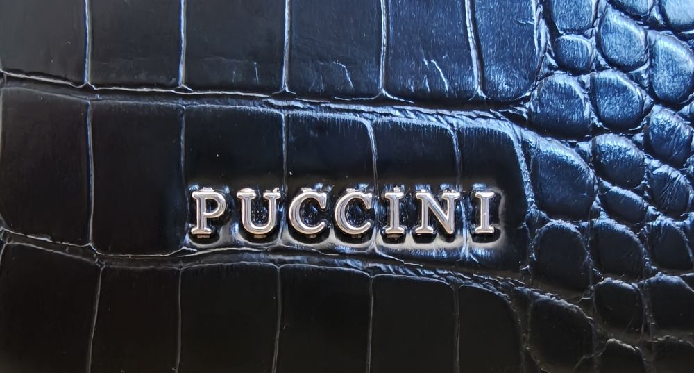 Torebka Puccini czarna półksiężyc listonoszka
