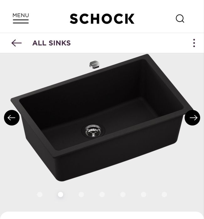 Czarny duży zlew Schock Virtus N100L nero