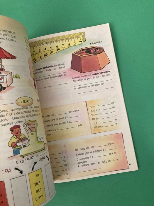 Livro Escola Primária Figuras e Números 4ª Classe Matemática Porto Editora Anos 80