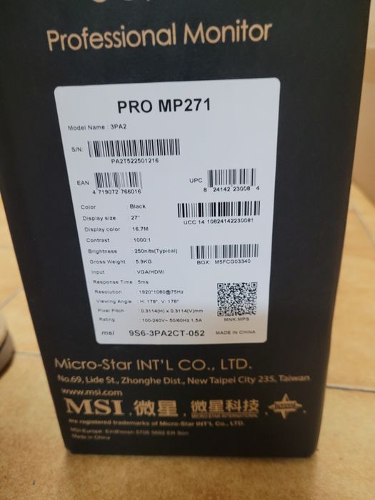 Vendo monitor MSI