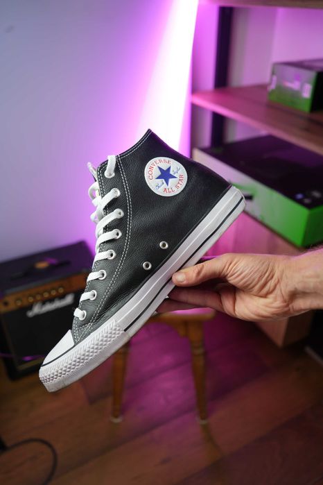 Czarne skórzane Converse Chuck Taylor | Rozmiar 45