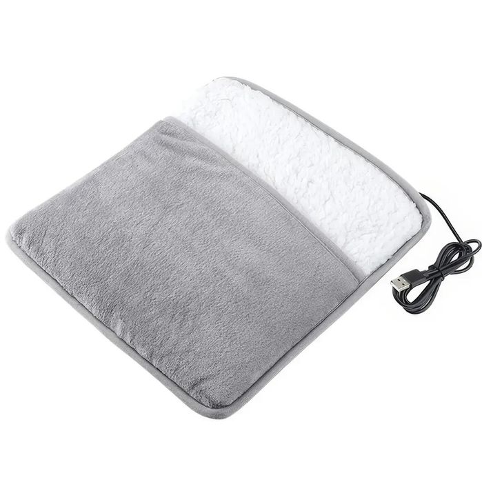 Портативна фланелева грілка для ніг з електричним підігрівом Foot warmer XL-997 Килимок з USB підігрівом