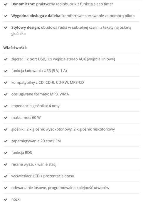 Wysokiej klasy radio retro CD BT DAB USB wieza boombox nowe