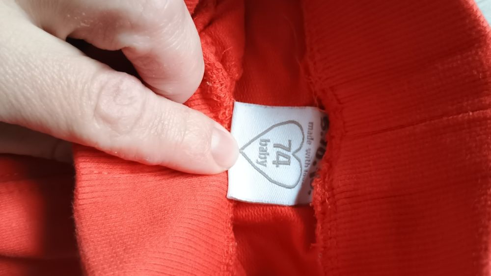 Spodnie dresowe chłopięce r 74 2 szt