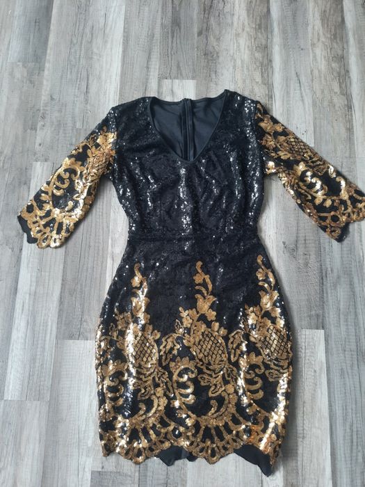Sukienka cekinowa sylwestrowa xs 34