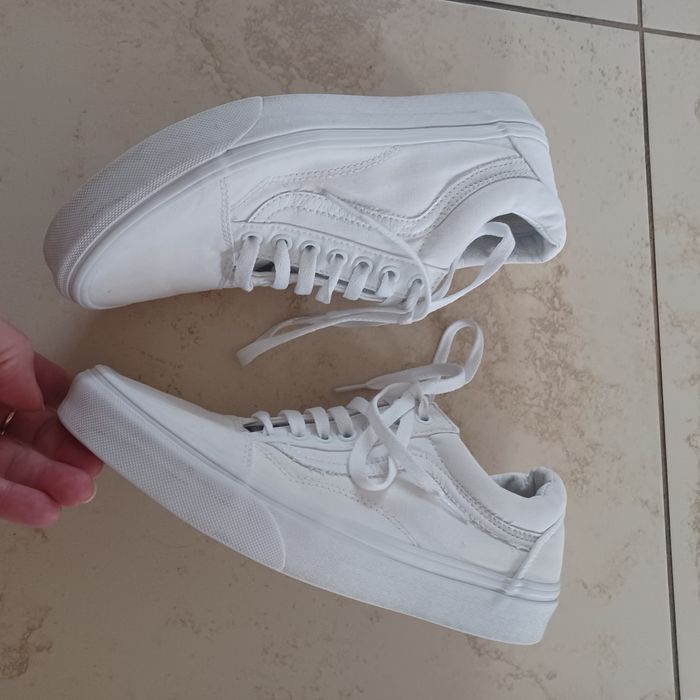 Trampki VANS OLD SKOOL oryginalne białe 40,5/26 cm