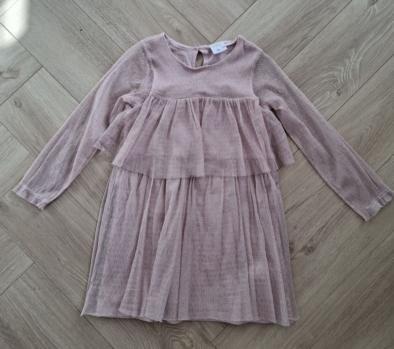 Zara sukienka 116 róż sesja święta boho wielkanoc