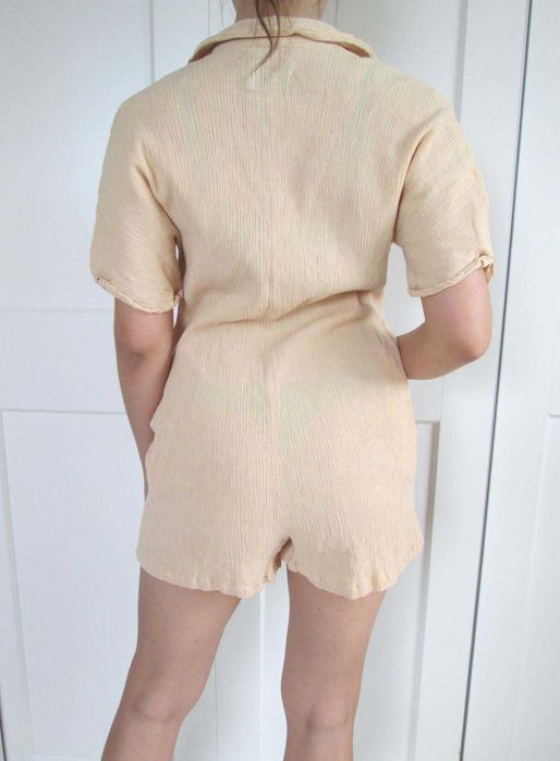 Asos kombinezon spodenki bawełna len 36 S 8 NOWY