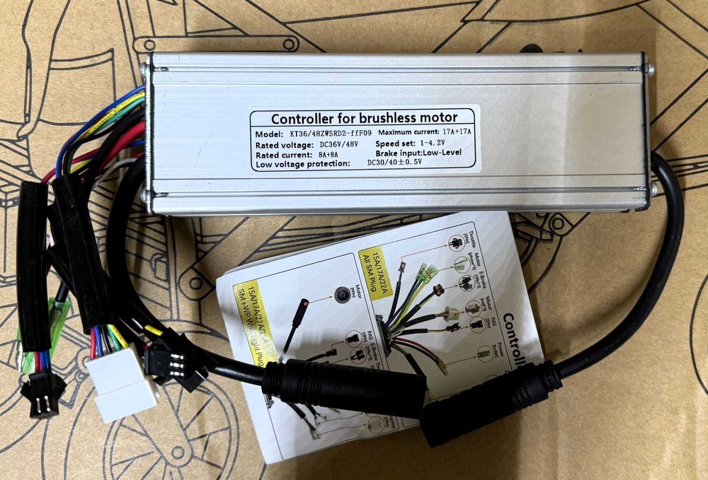 Kontroler do roweru elektrycznego z podwójnym napędem z serii KT, 36 V