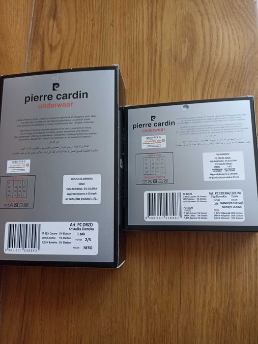 Komplet bielizna damska Pierre Cardin S top koszulka figi majtki 95%