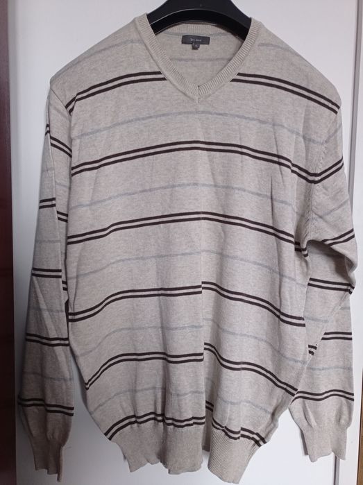 Bawełniany sweter w paski TeX r XL