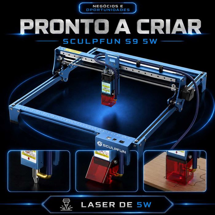 Maquina gravação laser Sculpfun s9 5w