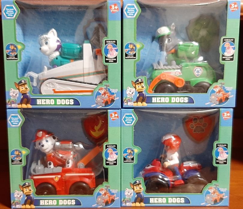 Герої щенячий патруль, транспорт, світло, звук, рух