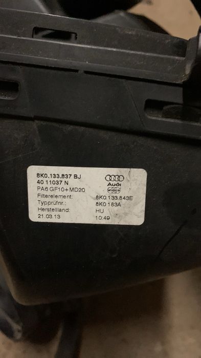 Воздушний фільтр 2.0 tfsi audi q5 8r0 80a fy повітряний фільтр