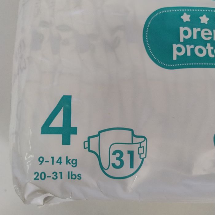 Підгузники Pampers premium 4 31 шт. Великобританія