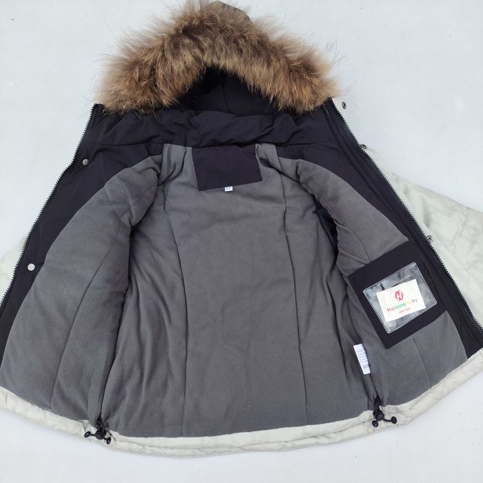 Тепла зимова дитяча куртка для хлопчика 3 4 5 роки на флісі натуральне