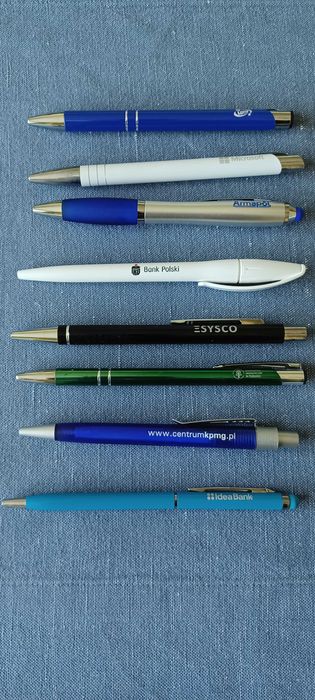 DŁUGOPIS, długopisy, zestaw długopisów reklamowych, gadżety firmowe 8 sztuk