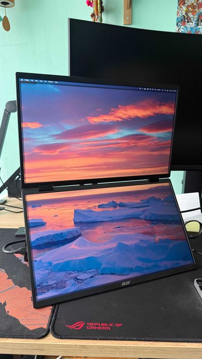 Monitor przenośny ACER DUAL screen 15.6" 1920x1080px IPS - dwa ekrany