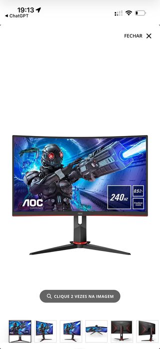 Monitor gaming AOC 240hz (0.5ms)