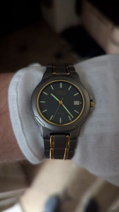 Часы Citizen titanium 100 m, годинник сітізен Японія