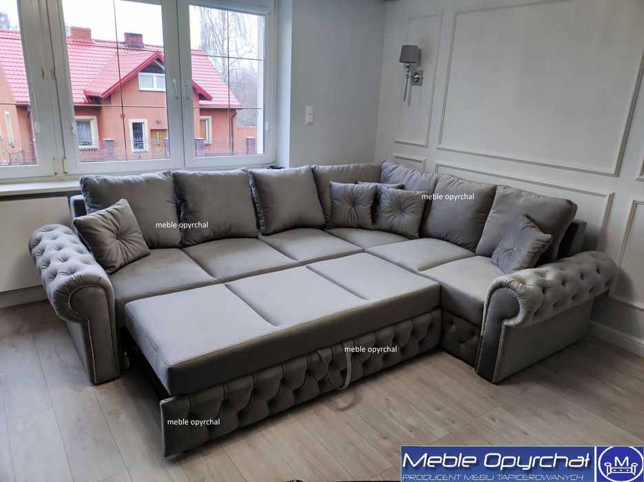 PRODUCENT!! NOWOŚĆ!! Piękny wygodny narożnik GLAMOUR na wymiar NR.407